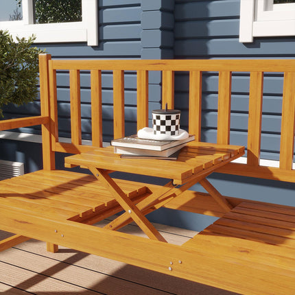 Garden bench, 3-seater with armrests, capacity 280 kg