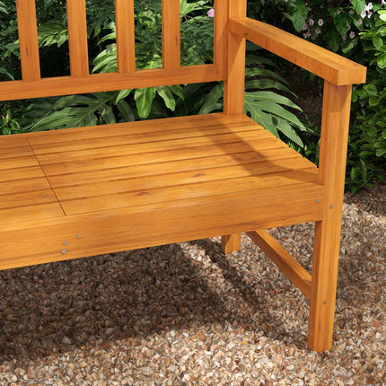 Garden bench, 3-seater with armrests, capacity 280 kg