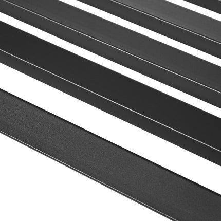 Black metal 2-seater garden bench - 127 x 58 x 82 cm