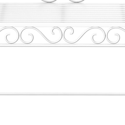 White 2-seater metal garden bench - Outdoor furniture