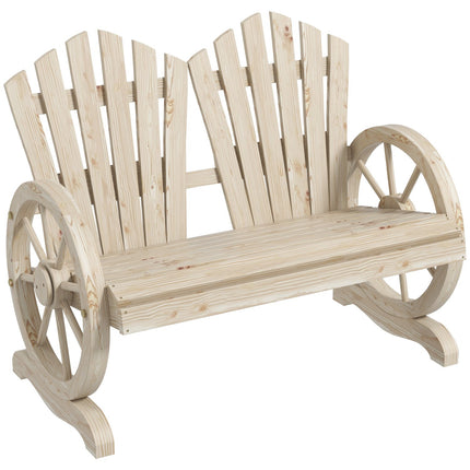 Garden bench in solid wood with armrests, 108x66x95 cm