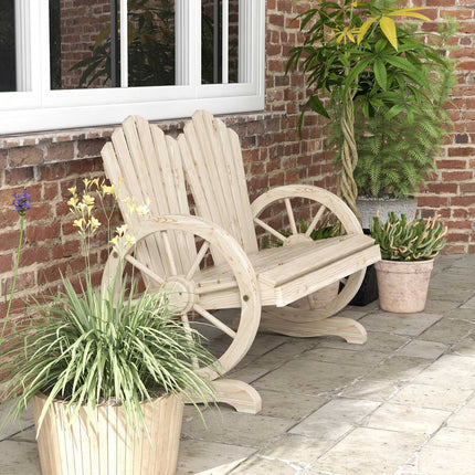 Garden bench in solid wood with armrests, 108x66x95 cm