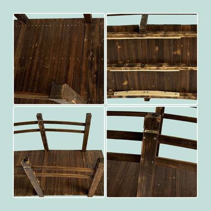 Garden Bridge, Fir Wood, 200kg Capacity