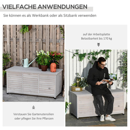 Water resistant spruce garden cabinet - large storage space