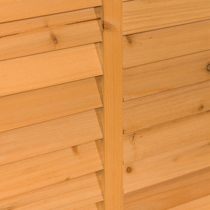 Large waterproof spruce wood tool shed, yellow