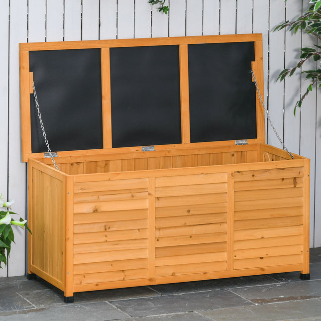 Large waterproof spruce wood tool shed, yellow