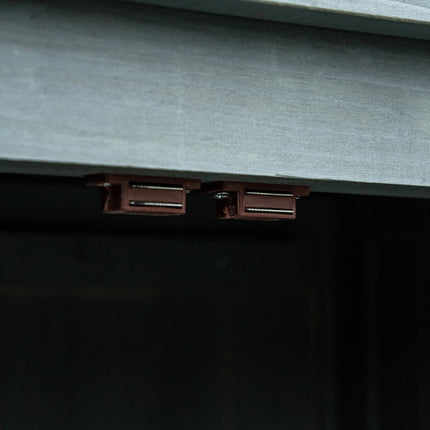 Garden tool shed in wood, grey, 87x46x160cm