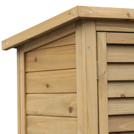 Wooden garden tool shed with roof, 87x46.5x96.5 cm