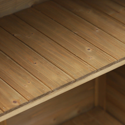 Wooden garden tool shed with roof, 87x46.5x96.5 cm