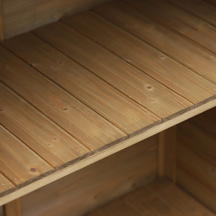 Wooden garden tool shed with roof, 87x46.5x96.5 cm