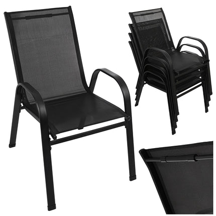 Garden Chairs Set of 4, Stackable, UV Resistant