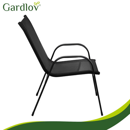 Garden Chairs Set of 4, Stackable, UV Resistant