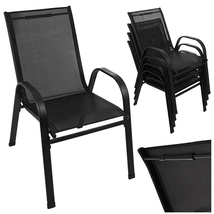 Garden Chairs Set of 4, Stackable, UV Resistant