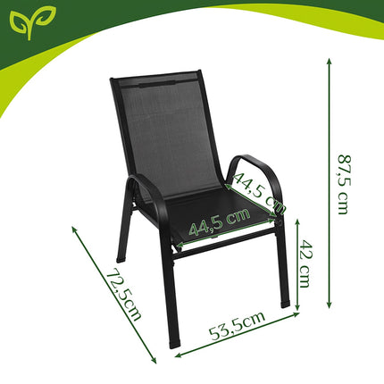 Garden Chairs Set of 4, Stackable, UV Resistant