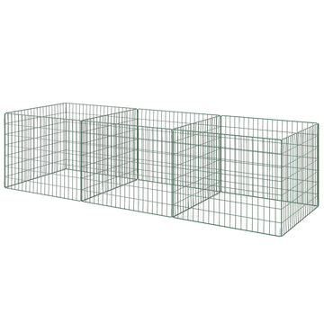 Garden Compost Bin, Steel, 270L, Open Mesh Design