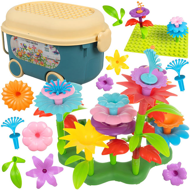 Garden Construction Blocks Set, 139 Pieces, Multicolor