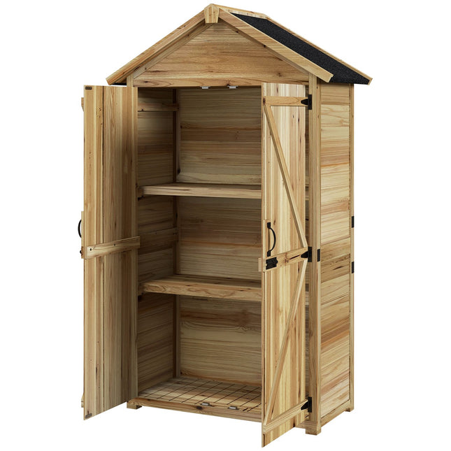 Garden shed with lock, 0.43m², asphalt roof