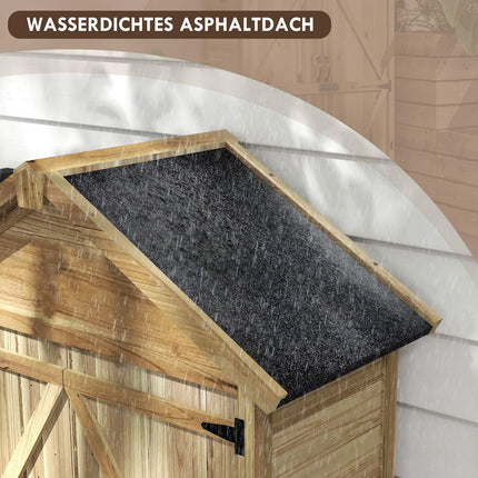 Garden shed with lock, 0.43m², asphalt roof
