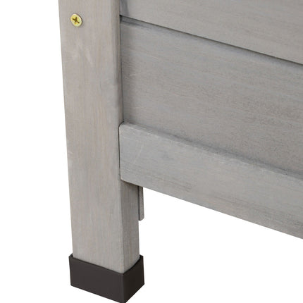 Garden tool shed in wood with slatted doors, gray 87x46.5x96.5 cm