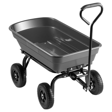 Garden Dump Cart, 181 kg Poly Tray, Quick-Dump Mechanism