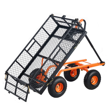 Garden Dump Cart, 400 lb Capacity, 10 in Tires