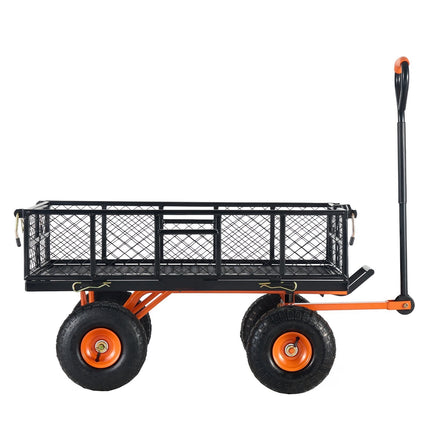 Garden Dump Cart, 400 lb Capacity, 10 in Tires