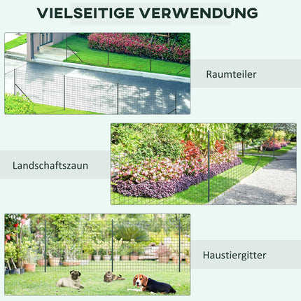 Garden fence wire mesh - strong, durable steel (10x1.5m)