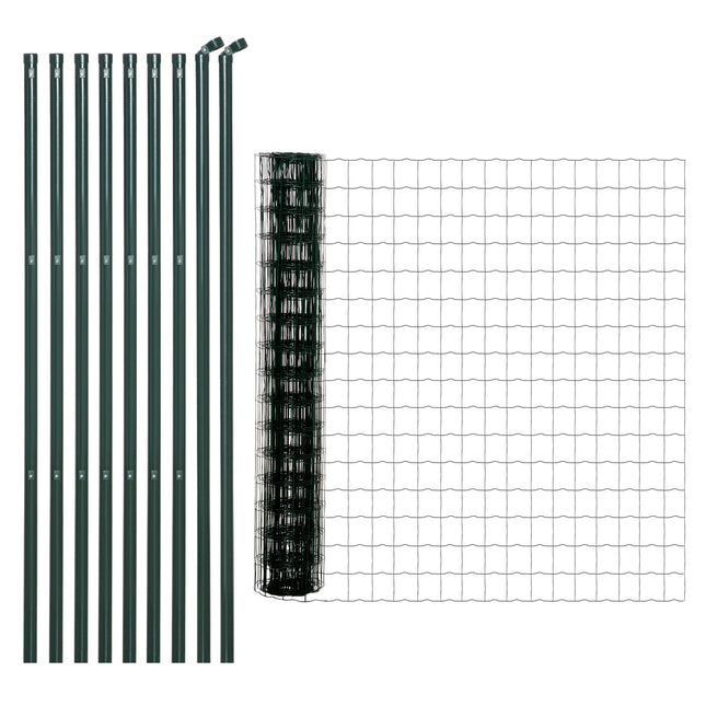 Green Steel Aviary Wire Mesh Garden Fence, 10 x 1.68 m