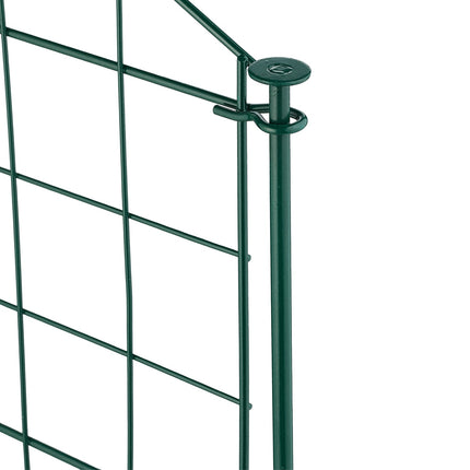 Garden Fence, 5 Arched Panels, Metal Border