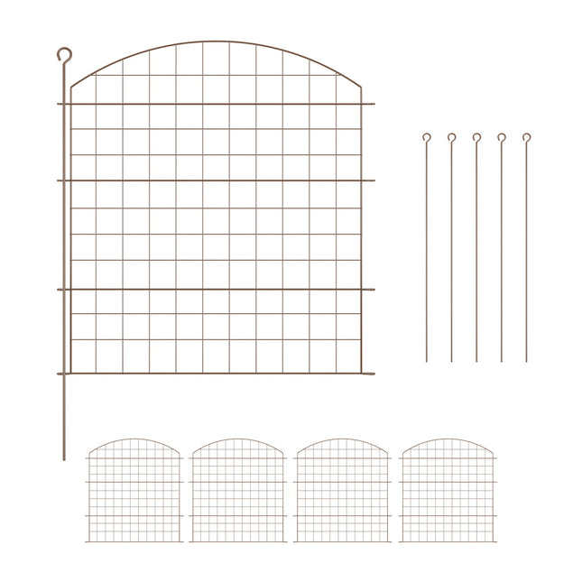 Garden Fence with Arch – Metal, Decorative, Flexible