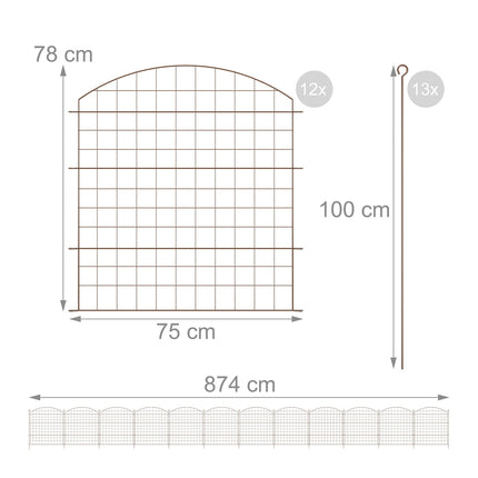 Garden Fence with Arch – Metal Pond Protection Fence