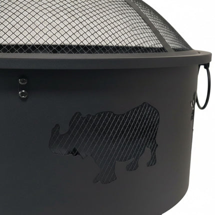 Garden Fire Bowl with Spark Guard, Animal Motif