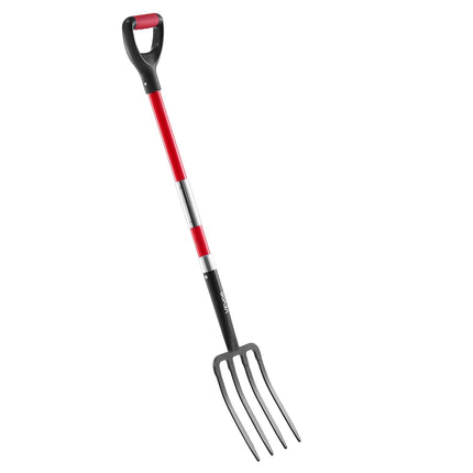 Garden Fork, 4-Tine 45-Inch Fiberglass Handle, Y Grip