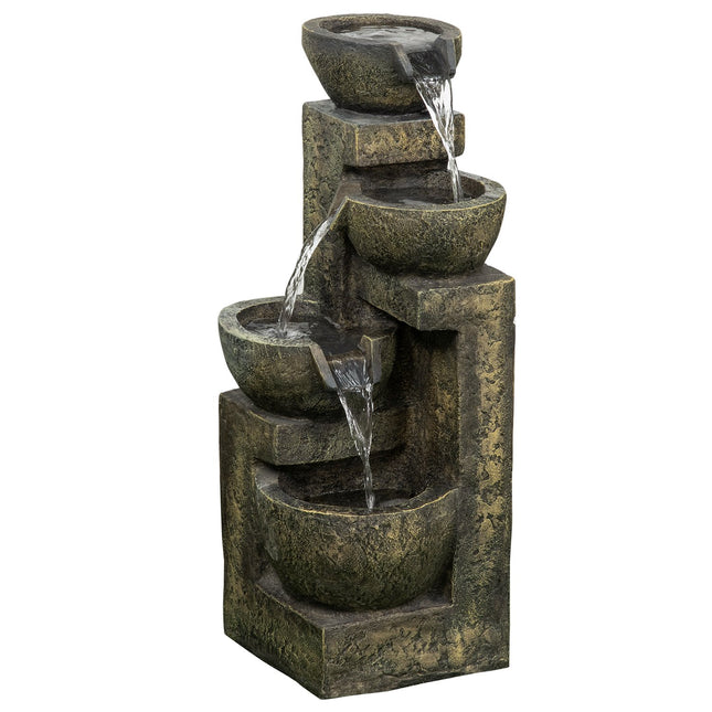 Garden Fountain Water Feature - Adjustable Resin Design