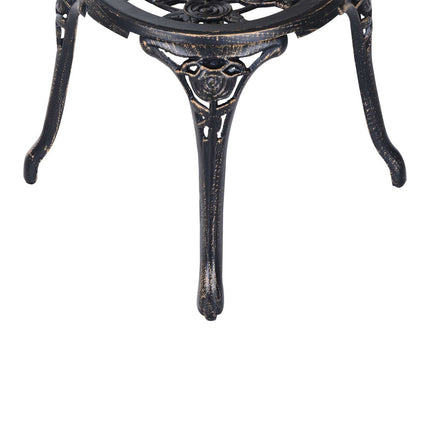 Garden furniture in bronze for 2, table and chairs