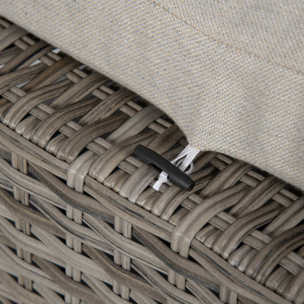 Poly rattan outdoor furniture for 4, weather resistant