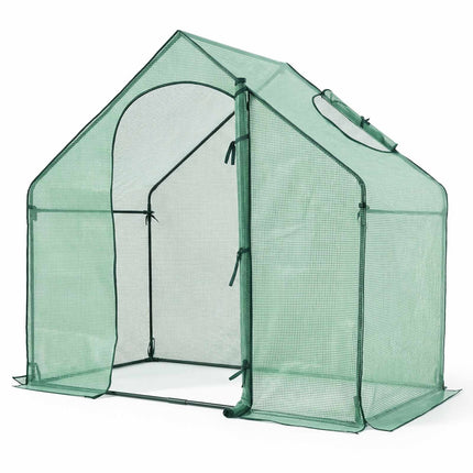 Garden Greenhouse, Metal Frame, Roll-Up Door, 180x100x168cm