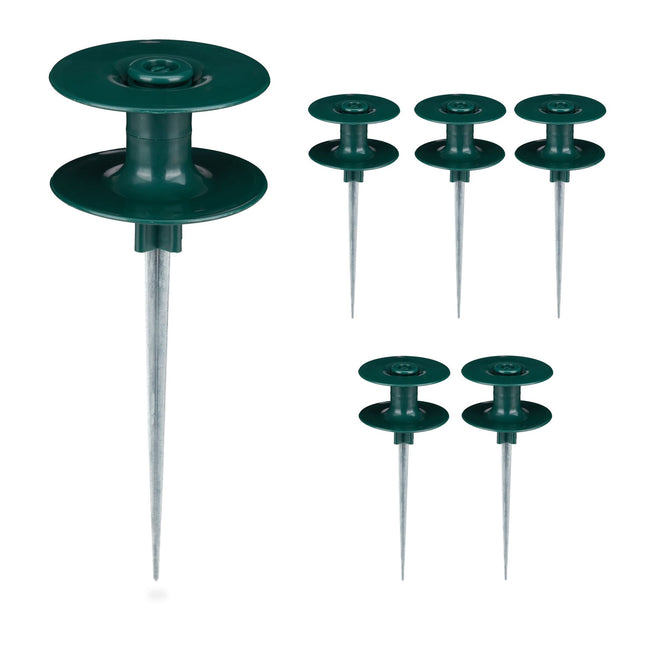 Garden Hose Guides with Metal Ground Spikes, 6-Pack