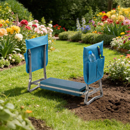 Garden Kneeler Seat with Pockets and Cushion
