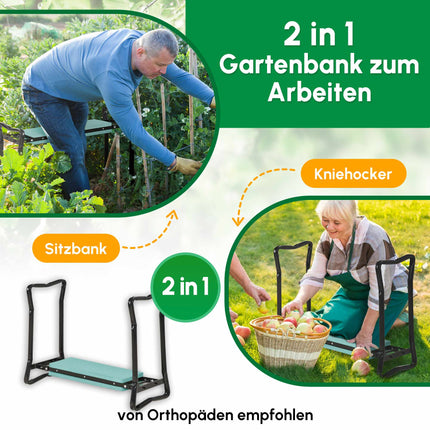 Garden Kneeler and Seat, Foldable, EVA Foam, 150 kg Capacity