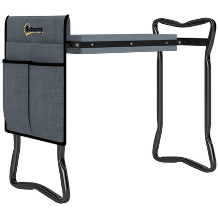 Garden Kneeler and Seat with Tool Pouches, Foldable, 150kg Capacity
