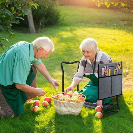 Garden Kneeler and Seat with Tool Pouches, Foldable, 150kg Capacity