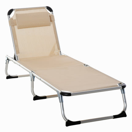 Adjustable garden chair, aluminium, ergonomic mesh