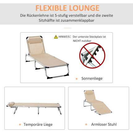 Adjustable garden chair, aluminium, ergonomic mesh