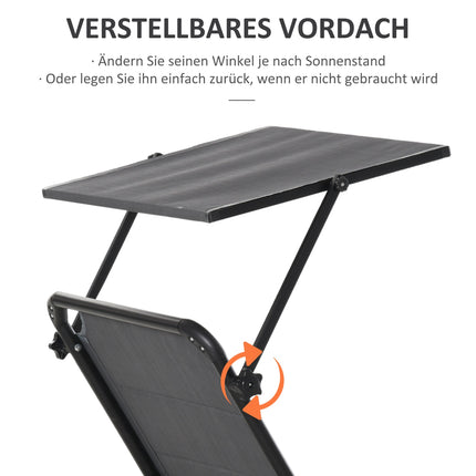 Adjustable aluminum garden chair, ergonomic and foldable