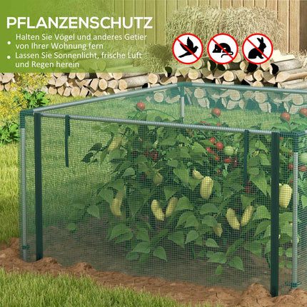 Garden insect protection net with zipper, 1.25x1.25M
