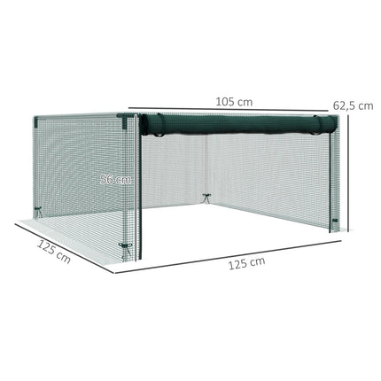 Garden insect protection net with zipper, 1.25x1.25M