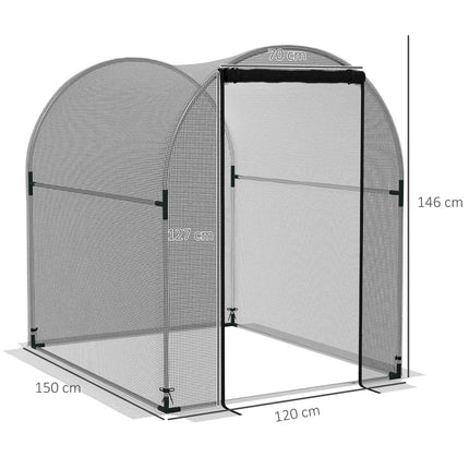 Garden plant protection net - Insect resistant, steel frame