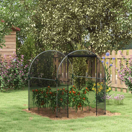 Garden plant protection net - Insect resistant, steel frame