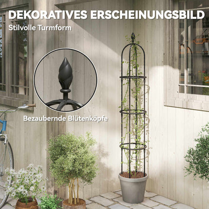 Garden Obelisk Trellis Set, 174 cm Steel, 2-Pack
